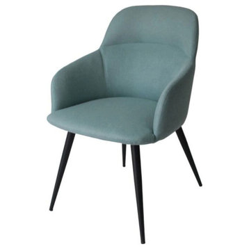 Adam Modern Teal and Black Dining Chair, Set of 2