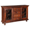 Anna Grapevine Solid Wood 4 Drawer Accent Sideboard Cabinet