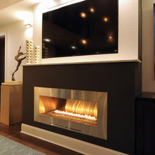 basement fireplace