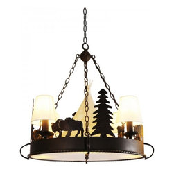 Iron Base 8 Lights Holiday Decoration Dining Room Chandelier - Chandeliers