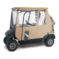 Deluxe 3-Sided Golf Car Enclosure - Outdoor Fabric