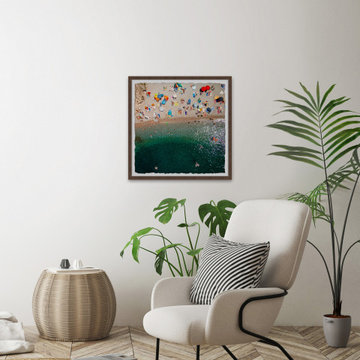 "Packed Beach" Framed Painting Print