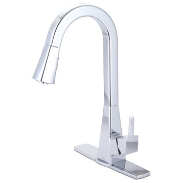 i3 Pull-Down Kitchen Faucet, Polished Chrome