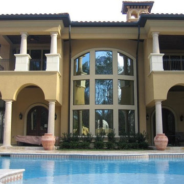 Mediterranean Home featuring Exterior Window Film