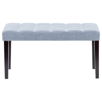 CorLiving California Durable Fabric Tufted Bench, Blue
