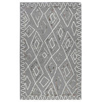 Amer Rugs - Berlin Tania Area Rug, Dark Gray, 9' x 13', Geometric - Envelop your home with beauty and style with this trendy farmhouse-style handmade area rug. It offers a soft feel and neutral tones in a high-low texture that will add dimension to any space without overwhelming the decor. Carefully hand-hooked in India of 100% all natural wool, it will surely last for generations.