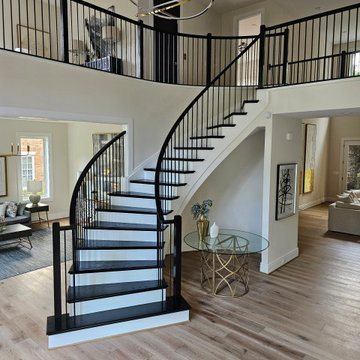 Project #130 | Curved Staircase with Wraparound Balcony