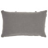 Gray  Abstract Shaggy Detail Lumbar Pillow