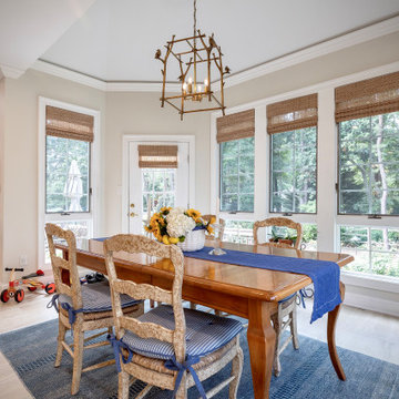 Casual Kitchen Dining with Vaulted Ceiling