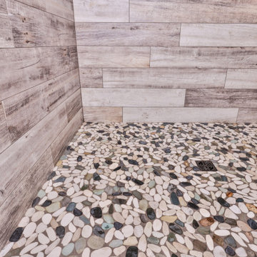 Legacy Home - Master Shower Pebble Floor