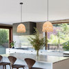 Alkando 1-Light Bamboo Rattan Pendant for Dining/Living Room, Kitchen, Bedroom