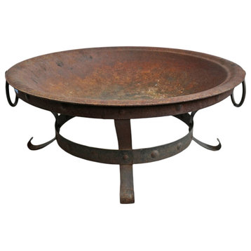 Consigned Cast Iron Fire Bowl WithStand