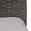 GDF Studio San Miguel Gray Wicker Stackable Patio Armchairs, Set of 4