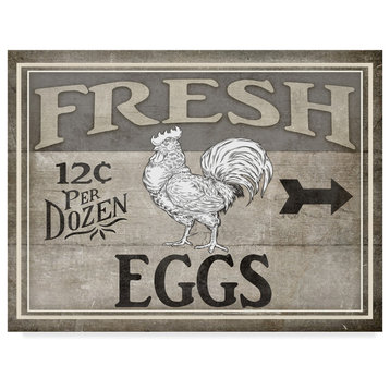 "Vintage Farm Local Farmer Fresh Eggs" by Lightboxjournal, Canvas Art