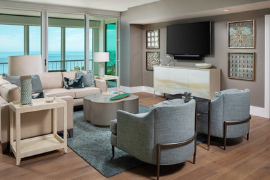 Living room - transitional living room idea in Other