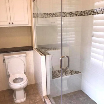 Mosaic Back Splash Glass Tile Bathroom