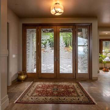 Etched entry doors