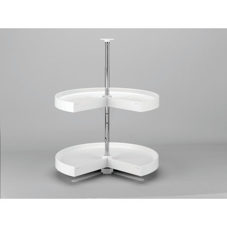 Rev-A-Shelf LD-2942-24-1 Lazy Daisy Double 2 Tier 24" Pie Shaped - White