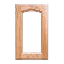 Chablis Glass Cabinet Door from CabinetNow.com shown in Red Oak - Kitchen Cabinetry