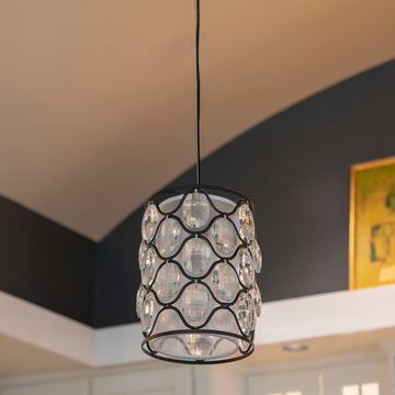 Claire Crystal and Steel Framework 1-Light Pendant