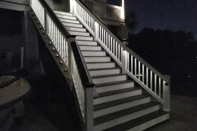 Example of an arts and crafts staircase design in Charleston