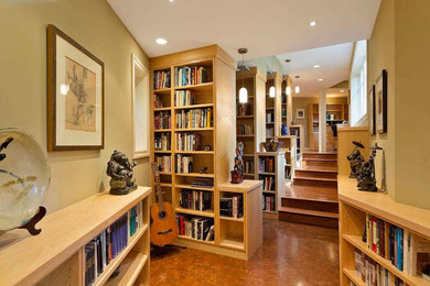 This is an example of a large contemporary home office in San Francisco.