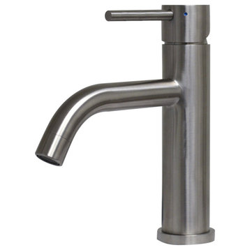Whitehaus WHS8601-SB-BSS Waterhaus Brushed Stainless Steel Lavatory Faucet
