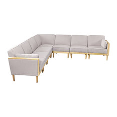 24 Inches Deep Sectional Sofas Houzz Gdfstudio Tegan 7 Piece Sectional Sofa Set Light Gray Natural Sofas