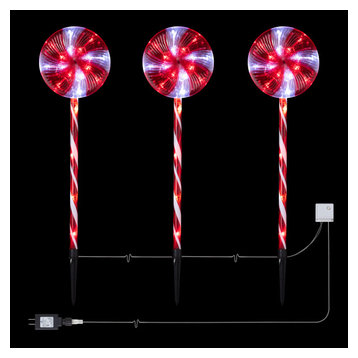 Candy Cane Pathway Red and White LED Lights