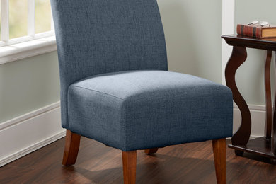 Addison Upholstered Accent Chair, Dark Gray, Charcoal
