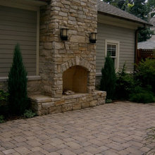 outdoor fireplace