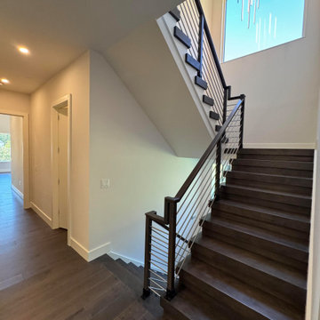 Project #137 | Maple Staircase with Stainless Steel Railing