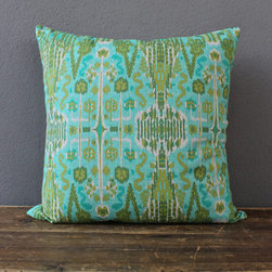 knife edge aqua pillow - Decorative Pillows