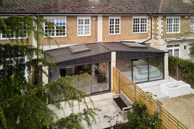This is an example of a modern house exterior in London with metal cladding.