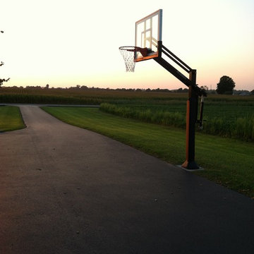 Tommy P's Pro Dunk Silver Basketball System on a 50x40 in Franklin, KY