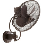 Quorum - Quorum 94144-86 Piazza - 18" Patio Wall Fan - Amps: .48/.42/.34Motor Warranty: Limited LifetimeMotor Lead Wire: 12Oiled Bronze Finish with Oiled Bronze Blade Finish