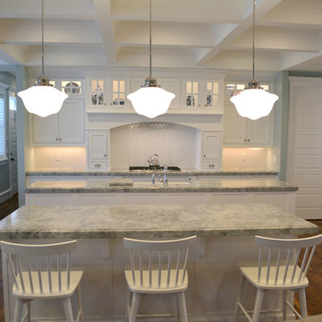 Super White Double Island Kitchen