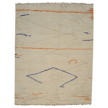 Beige Traditional Geometric Modern Moroccan Area Rug