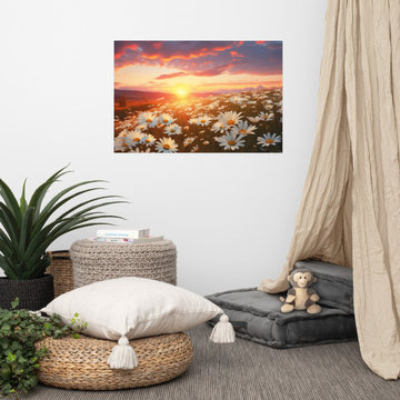 Golden Hour Glory Photorealism Digital Art Loose Print