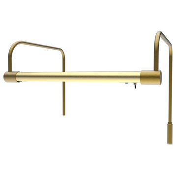 12" Slim Line Art Light, Antique Brass With Plug-In Installation