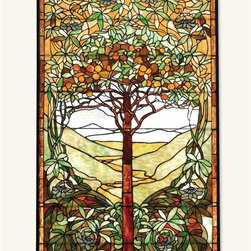 Tree of Life Leaded Glass Panel - Stained Glass Panels