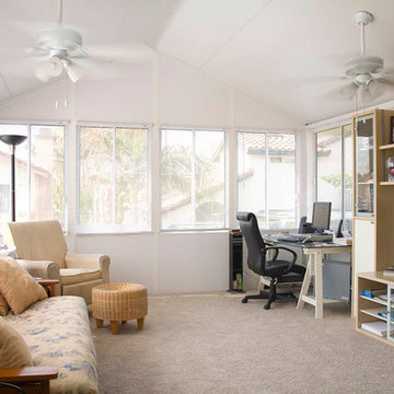 Sunroom and patio enclosures with vaulted ceilings