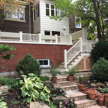 TREX roof deck and vintage cedar railings and pannel