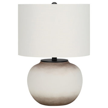 Lighting, 21"H, Table Lamp, Cream Ceramic, Ivory/Cream Shade, Modern