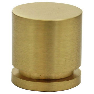 Hamilton Bowes, 1" Round Cabinet Knob, 380-SB, Modern Gold/Brushed Brass/Natural