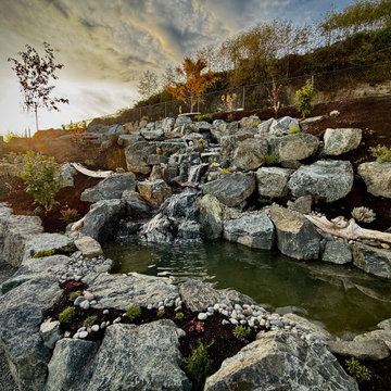 Waterfall Foodscape | Edible Landscape with Natural Water Feature