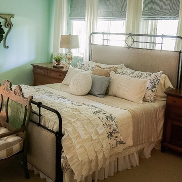 Mint and Blue Southern Farmhouse Bedroom