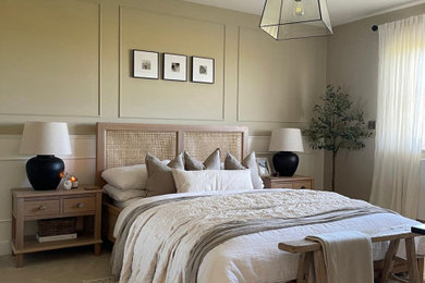 Photo of a contemporary bedroom.