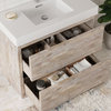 Boutique Bath Vanity, Natural Wood, 40", Single Sink, Freestanding