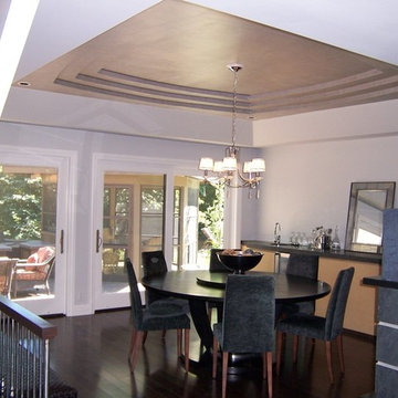 Metallic venetian plaster ceiling